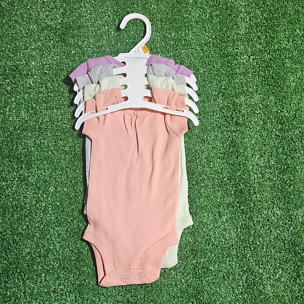 Carter's Purple, Gray, and Pink Bodysuit Set - Picture 4 of 7